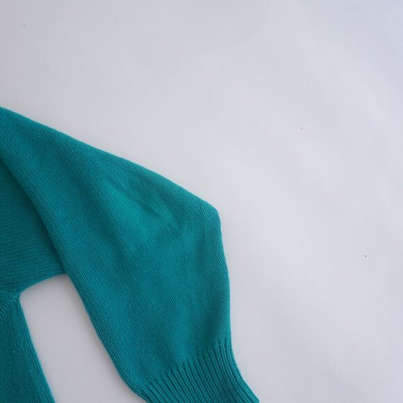 VTG '90S Eddie Bauer Outdoor Outfitter Green 100% Cotton Knit Crewneck Sweater L - Picture 4 of 8